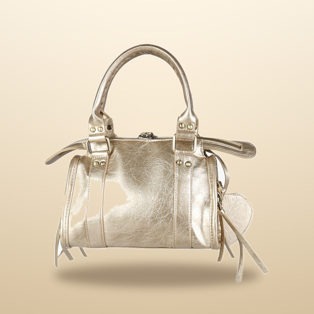 Solada Mini Borsa a Mano Donna in Ecopelle Oro