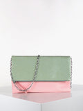 Pochette bicolore Solada in ecopelle
