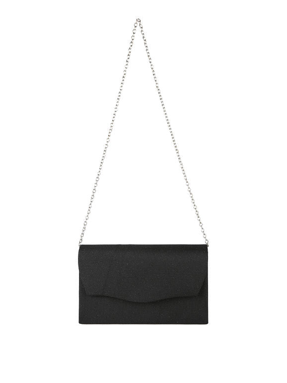 Pochette Elegante Solada con Brillantini — Nero