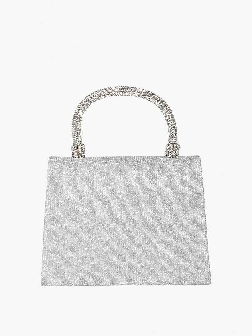 Solada Pochette Donna in Tessuto Lurex - Manico in Strass e Tracolla Removibile - ITALIAACTION