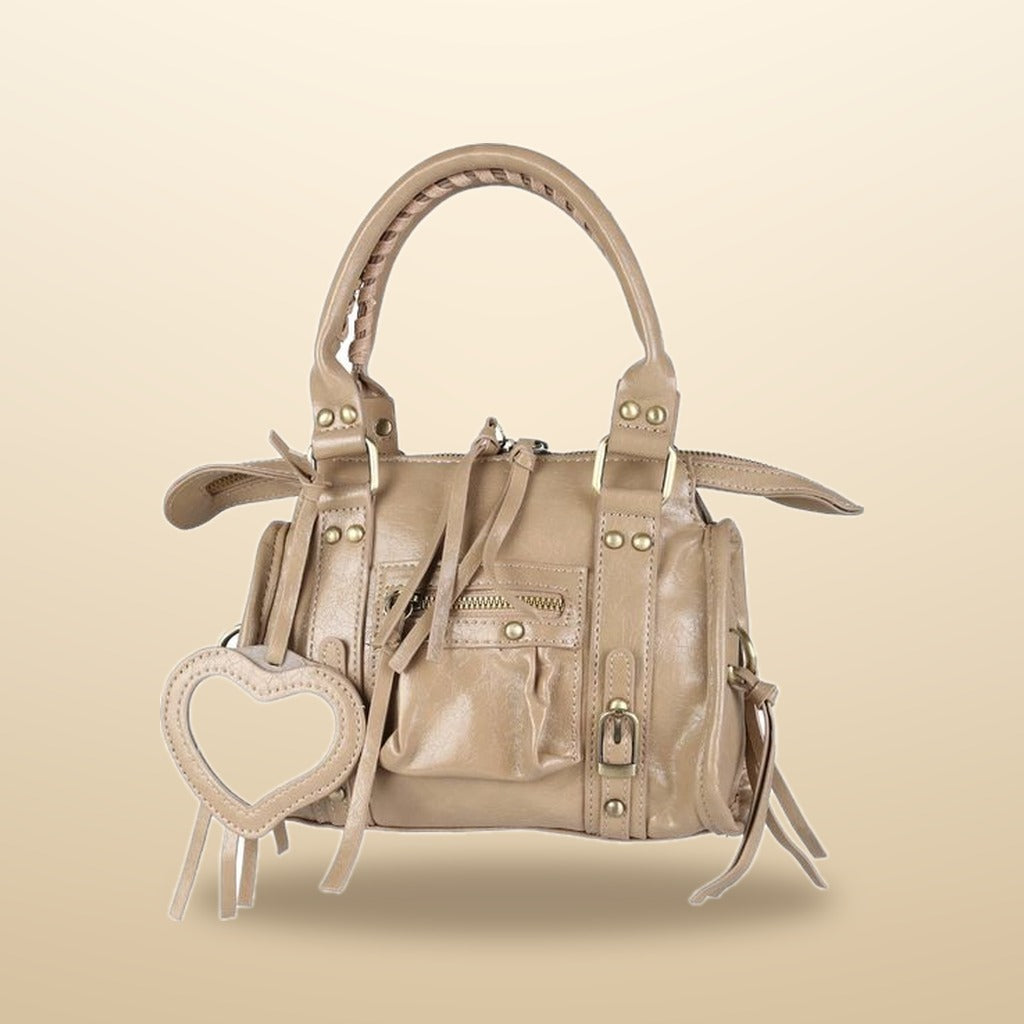Solada Mini Borsa a Mano Donna in Ecopelle Taupe