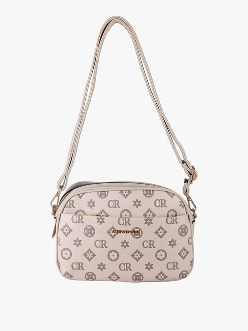 Borsa a tracolla Charro khaki con logo