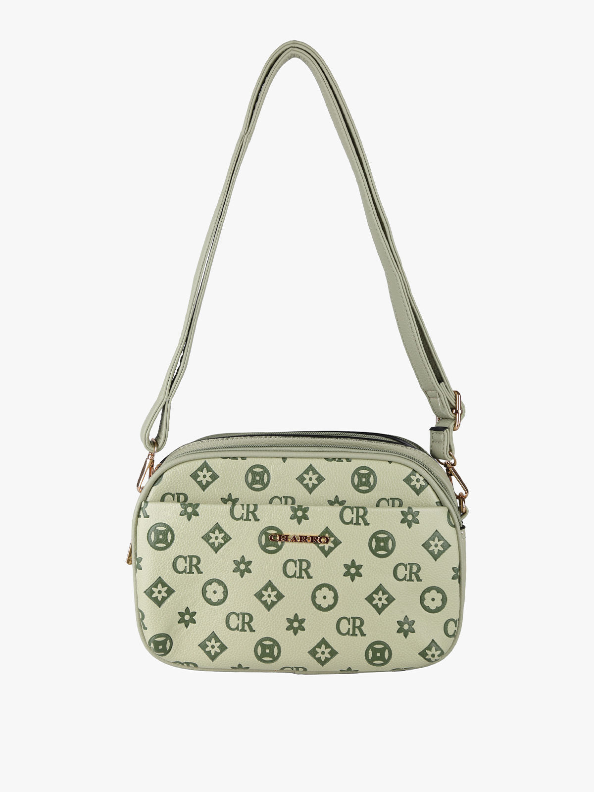 Borsa a tracolla Charro verde chiaro con logo