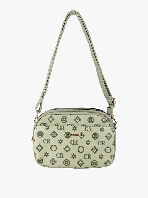 Borsa a tracolla Charro verde chiaro con logo