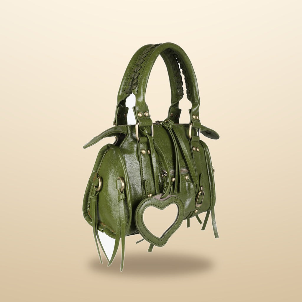Solada Mini Borsa a Mano Donna in Ecopelle Verde