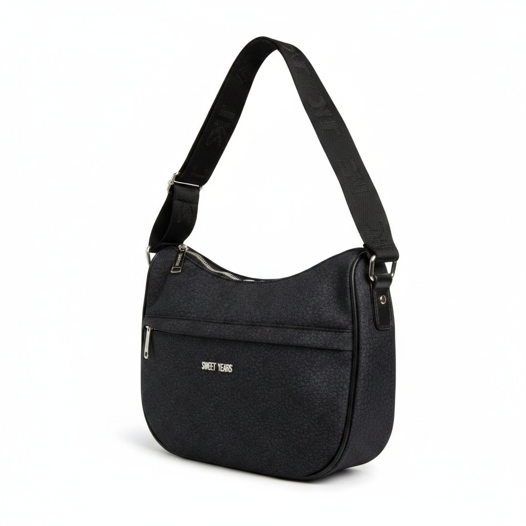Sweet Years Borsa a Tracolla Donna Nera - Similpelle Firmata, Classica e Versatile | Eleganza Quotidiana