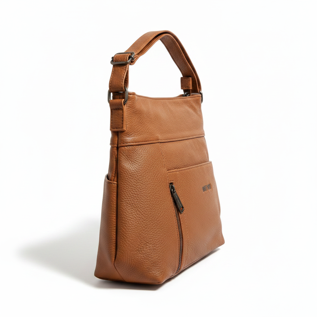 Sweet Years Borsa a Tracolla Donna Cognac - Similpelle Firmata, Tracolla Regolabile, Stile Vintage Chic