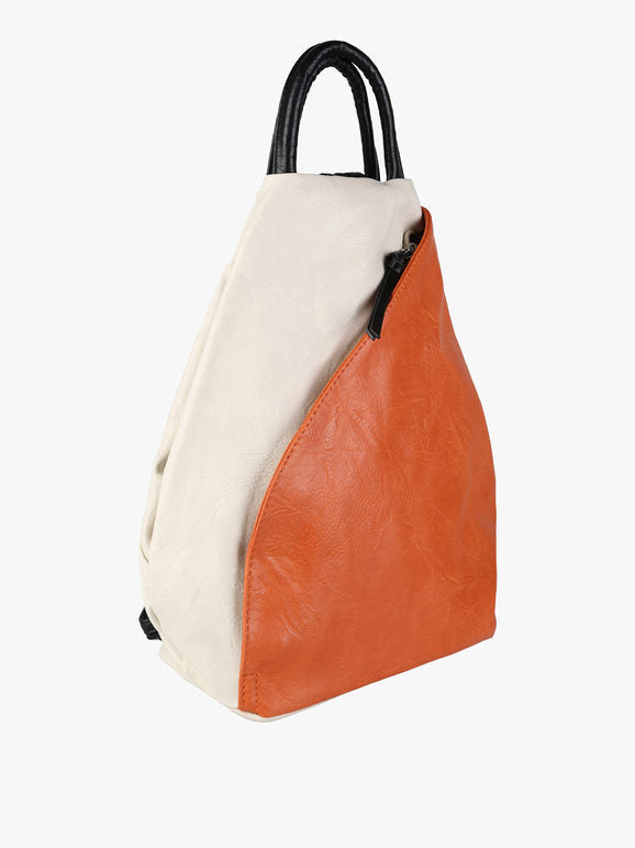 Zaino Donna Solada in Ecopelle Bicolore — Arancione