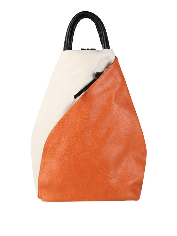Zaino Donna Solada in Ecopelle Bicolore — Arancione