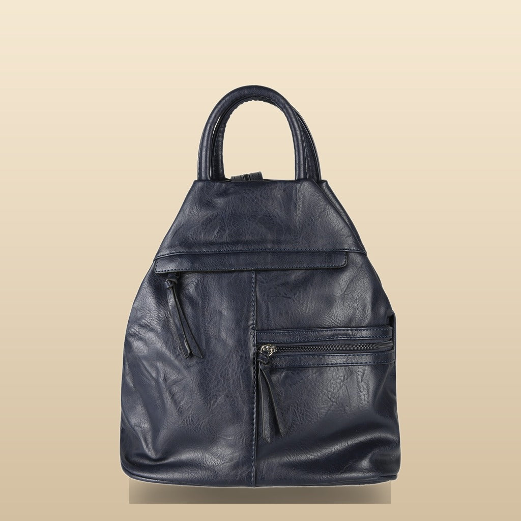 Solada Zaino Donna in Ecopelle Bicolore - vista laterale con spalline regolabili